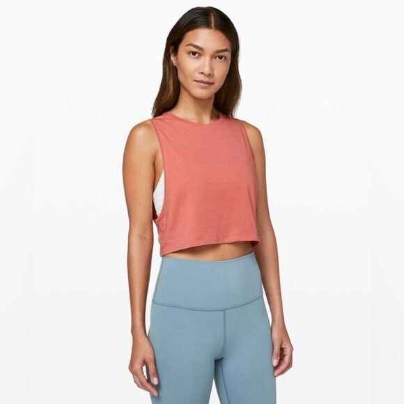 Lululemon Muscle Love Crop Tank Rustic Coral 8 Women - Picture 1 of 7